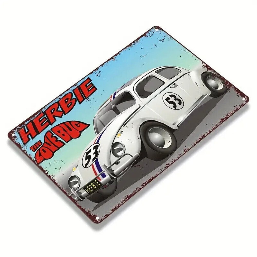Herbie The Love Bug Vintage Novelty Metal Sign 12" x 8" Home & Garden:Home Décor:Plaques & Signs Style Your Walls